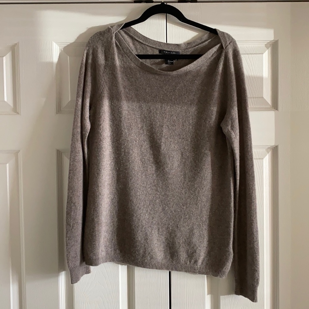 Tahari Brown Cashmere Sweater